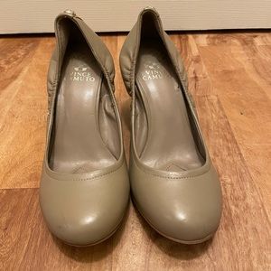 Vince Camuto Nude Wedge Pump